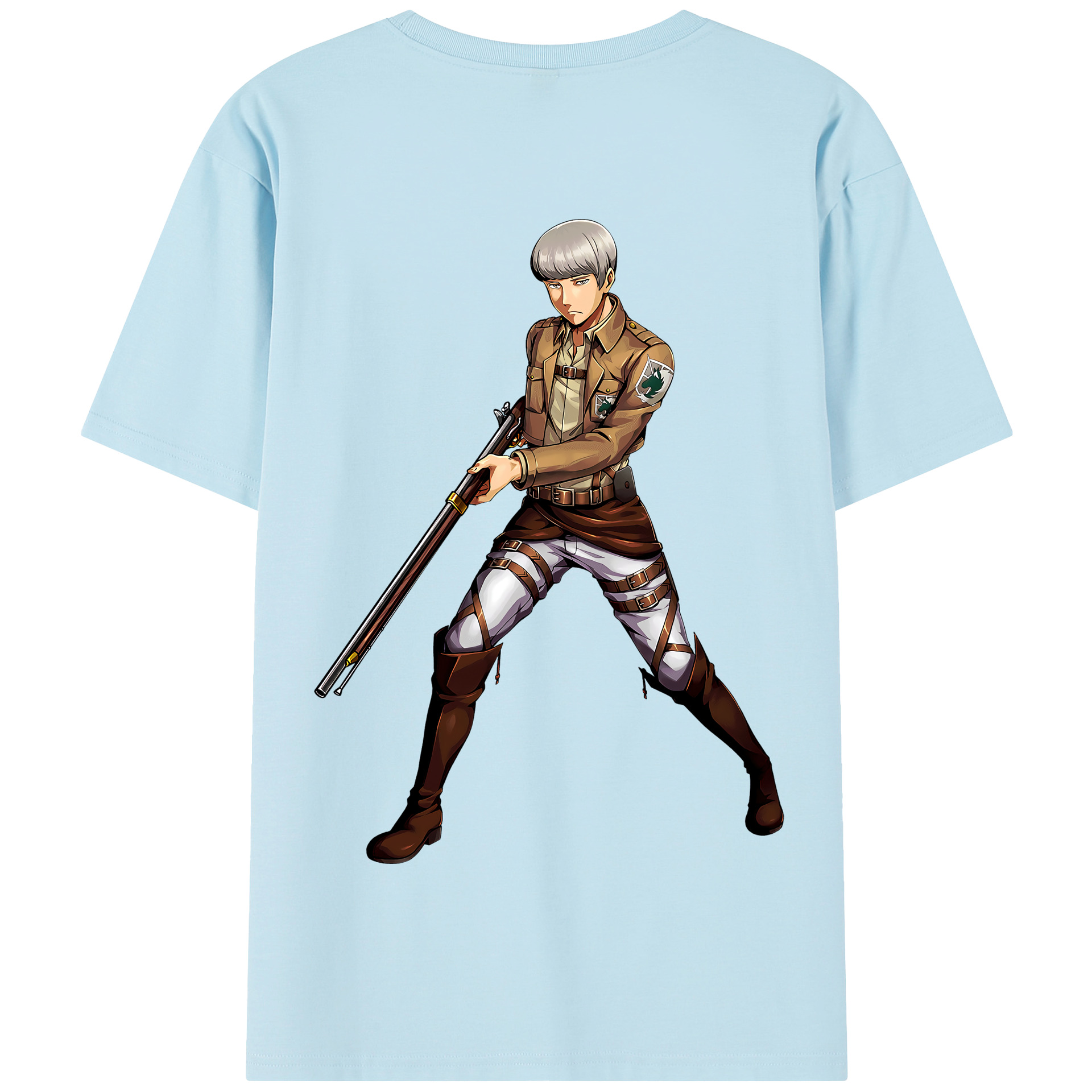 （画像用） 進撃の巨人 Attack on Titan 綿100％半袖Tシャツ（背面プリント）